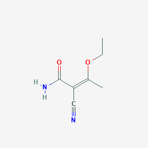 molecular formula C7H10N2O2 B7636383 (Z)-2-cyano-3-ethoxybut-2-enamide 