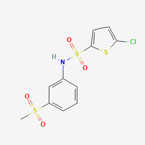 molecular formula C11H10ClNO4S3 B7636396 5-chloro-N-(3-methylsulfonylphenyl)thiophene-2-sulfonamide 