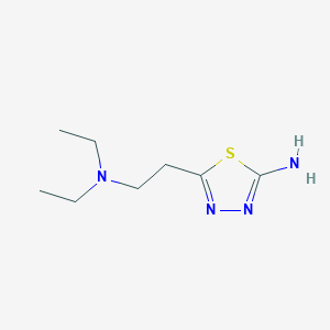 molecular formula C8H16N4S B076364 5-[2-(二乙氨基)乙基]-1,3,4-噻二唑-2-胺 CAS No. 14068-40-7