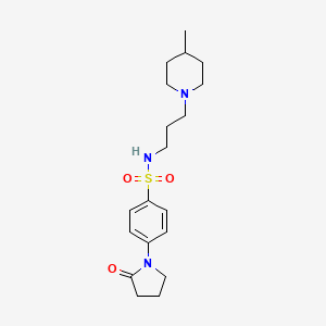 N-[3-(4-methylpiperidin-1-yl)propyl]-4-(2-oxopyrrolidin-1-yl)benzenesulfonamide