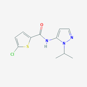 molecular formula C11H12ClN3OS B7636412 5-chloro-N-(2-propan-2-ylpyrazol-3-yl)thiophene-2-carboxamide 