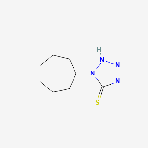 molecular formula C8H14N4S B7636449 1-cycloheptyl-2H-tetrazole-5-thione 