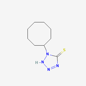 molecular formula C9H16N4S B7636458 1-cyclooctyl-2H-tetrazole-5-thione 