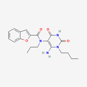molecular formula C20H24N4O4 B7636463 N-(6-amino-1-butyl-2,4-dioxopyrimidin-5-yl)-N-propyl-1-benzofuran-2-carboxamide 