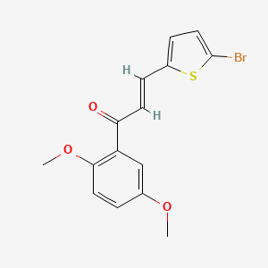 molecular formula C15H13BrO3S B7636486 (E)-3-(5-bromothiophen-2-yl)-1-(2,5-dimethoxyphenyl)prop-2-en-1-one 