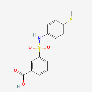 3-[(4-Methylsulfanylphenyl)sulfamoyl]benzoic acid