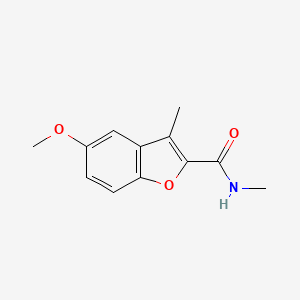 molecular formula C12H13NO3 B7636564 5-methoxy-N,3-dimethyl-1-benzofuran-2-carboxamide 