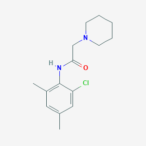 molecular formula C15H21ClN2O B7636592 N-(2-chloro-4,6-dimethylphenyl)-2-piperidin-1-ylacetamide 