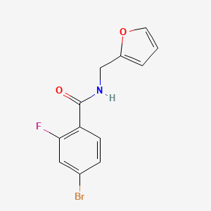 molecular formula C12H9BrFNO2 B7636607 4-bromo-2-fluoro-N-(furan-2-ylmethyl)benzamide 