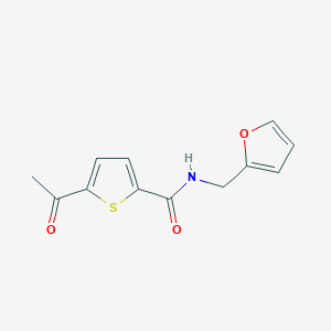 molecular formula C12H11NO3S B7636630 5-acetyl-N-(furan-2-ylmethyl)thiophene-2-carboxamide 