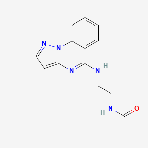 molecular formula C15H17N5O B7636693 N-[2-[(2-methylpyrazolo[1,5-a]quinazolin-5-yl)amino]ethyl]acetamide 