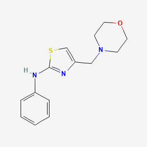 molecular formula C14H17N3OS B7636725 4-(morpholin-4-ylmethyl)-N-phenyl-1,3-thiazol-2-amine 