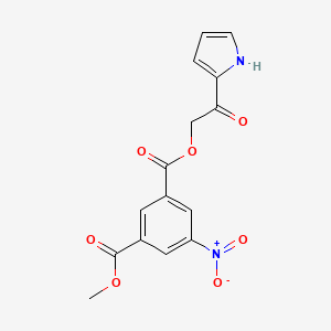 molecular formula C15H12N2O7 B7636745 1-O-methyl 3-O-[2-oxo-2-(1H-pyrrol-2-yl)ethyl] 5-nitrobenzene-1,3-dicarboxylate 