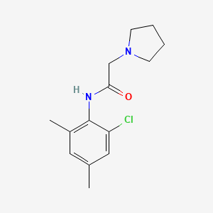 N-(2-chloro-4,6-dimethylphenyl)-2-pyrrolidin-1-ylacetamide