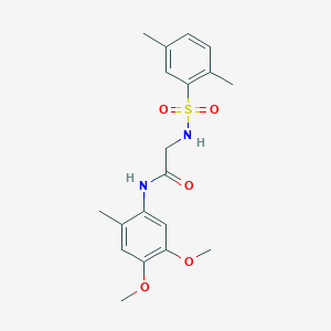 molecular formula C19H24N2O5S B7636756 N-(4,5-dimethoxy-2-methylphenyl)-2-[(2,5-dimethylphenyl)sulfonylamino]acetamide 