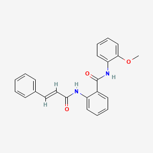 molecular formula C23H20N2O3 B7636765 N-(2-methoxyphenyl)-2-[[(E)-3-phenylprop-2-enoyl]amino]benzamide 