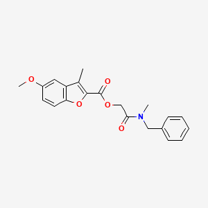 molecular formula C21H21NO5 B7636779 [2-[Benzyl(methyl)amino]-2-oxoethyl] 5-methoxy-3-methyl-1-benzofuran-2-carboxylate 