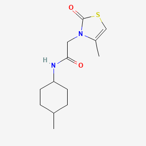 molecular formula C13H20N2O2S B7636781 N-(4-methylcyclohexyl)-2-(4-methyl-2-oxo-1,3-thiazol-3-yl)acetamide 