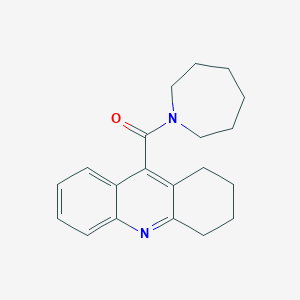 molecular formula C20H24N2O B7636783 Azepan-1-yl(1,2,3,4-tetrahydroacridin-9-yl)methanone 