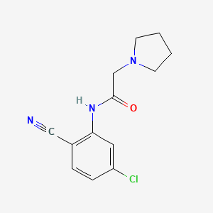 molecular formula C13H14ClN3O B7636789 N-(5-chloro-2-cyanophenyl)-2-pyrrolidin-1-ylacetamide 