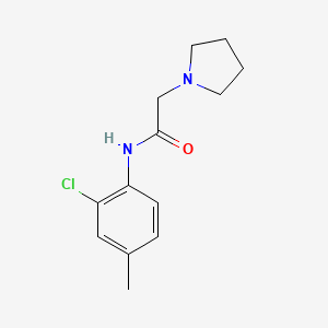 molecular formula C13H17ClN2O B7636803 N-(2-chloro-4-methylphenyl)-2-pyrrolidin-1-ylacetamide 
