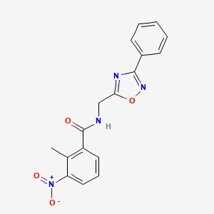 2-methyl-3-nitro-N-[(3-phenyl-1,2,4-oxadiazol-5-yl)methyl]benzamide
