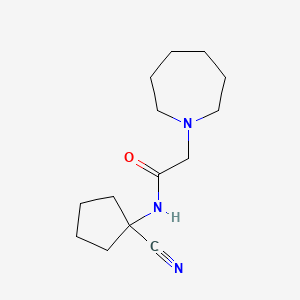 molecular formula C14H23N3O B7636830 2-(azepan-1-yl)-N-(1-cyanocyclopentyl)acetamide 