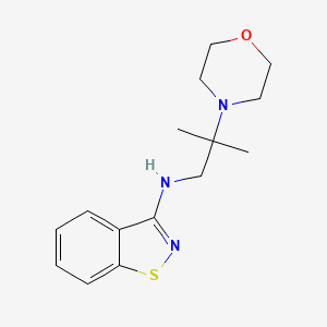 molecular formula C15H21N3OS B7636865 N-(2-methyl-2-morpholin-4-ylpropyl)-1,2-benzothiazol-3-amine 