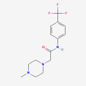molecular formula C14H18F3N3O B7636868 2-(4-methylpiperazin-1-yl)-N-[4-(trifluoromethyl)phenyl]acetamide 