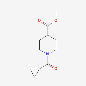 molecular formula C11H17NO3 B7636878 Methyl 1-cyclopropanecarbonylpiperidine-4-carboxylate 