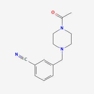 molecular formula C14H17N3O B7636888 3-[(4-Acetylpiperazin-1-yl)methyl]benzonitrile 