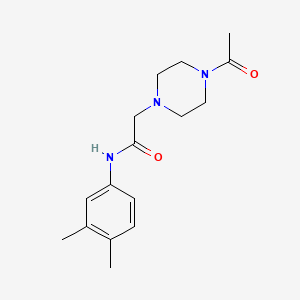molecular formula C16H23N3O2 B7636890 2-(4-acetylpiperazin-1-yl)-N-(3,4-dimethylphenyl)acetamide 