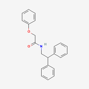 molecular formula C22H21NO2 B7636952 N-(2,2-diphenylethyl)-2-phenoxyacetamide 