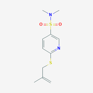 molecular formula C11H16N2O2S2 B7636958 N,N-dimethyl-6-(2-methylprop-2-enylsulfanyl)pyridine-3-sulfonamide 