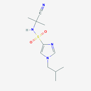 molecular formula C11H18N4O2S B7636990 N-(2-cyanopropan-2-yl)-1-(2-methylpropyl)imidazole-4-sulfonamide 