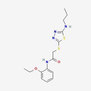 N-(2-ethoxyphenyl)-2-[[5-(propylamino)-1,3,4-thiadiazol-2-yl]sulfanyl]acetamide