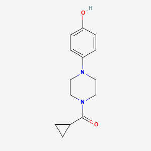 molecular formula C14H18N2O2 B7637052 Cyclopropyl-[4-(4-hydroxyphenyl)piperazin-1-yl]methanone 