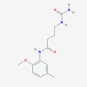 molecular formula C13H19N3O3 B7637060 4-(carbamoylamino)-N-(2-methoxy-5-methylphenyl)butanamide 