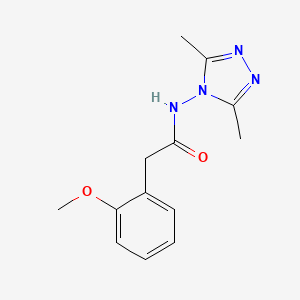 molecular formula C13H16N4O2 B7637069 N-(3,5-dimethyl-1,2,4-triazol-4-yl)-2-(2-methoxyphenyl)acetamide 