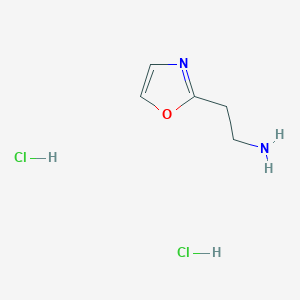 molecular formula C5H10Cl2N2O B7637087 2-(Oxazol-2-YL)ethanamine dihydrochloride 