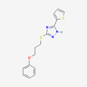 3-(3-phenoxypropylsulfanyl)-5-thiophen-2-yl-1H-1,2,4-triazole