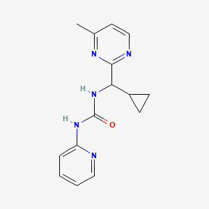 molecular formula C15H17N5O B7637125 1-[Cyclopropyl-(4-methylpyrimidin-2-yl)methyl]-3-pyridin-2-ylurea 