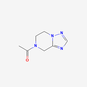 molecular formula C7H10N4O B7637132 1-(6,8-dihydro-5H-[1,2,4]triazolo[1,5-a]pyrazin-7-yl)ethanone 