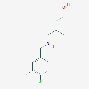 4-[(4-Chloro-3-methylphenyl)methylamino]-3-methylbutan-1-ol