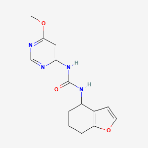 molecular formula C14H16N4O3 B7637146 1-(6-Methoxypyrimidin-4-yl)-3-(4,5,6,7-tetrahydro-1-benzofuran-4-yl)urea 