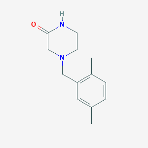 molecular formula C13H18N2O B7637173 4-[(2,5-Dimethylphenyl)methyl]piperazin-2-one 