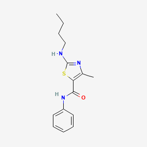 molecular formula C15H19N3OS B7637190 2-(butylamino)-4-methyl-N-phenyl-1,3-thiazole-5-carboxamide 