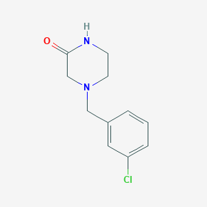 4-[(3-Chlorophenyl)methyl]piperazin-2-one