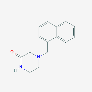molecular formula C15H16N2O B7637218 4-(萘-1-基甲基)哌嗪-2-酮 