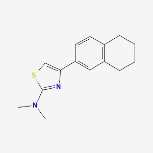 molecular formula C15H18N2S B7637235 N,N-dimethyl-4-(5,6,7,8-tetrahydronaphthalen-2-yl)-1,3-thiazol-2-amine 